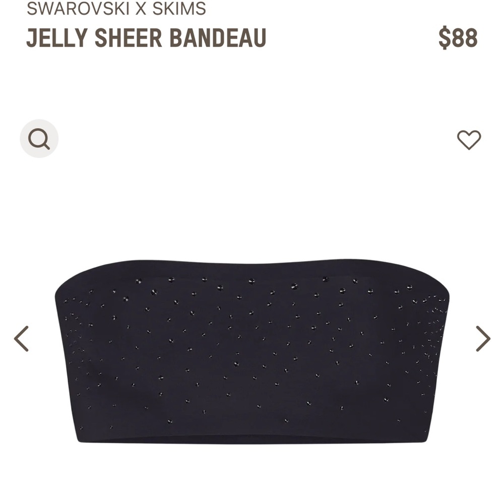 skims x Swarovski jelly sheer bandeau